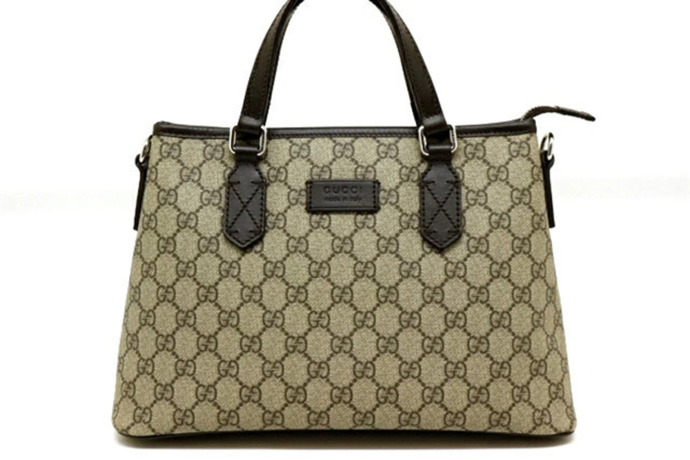 Gucci handbag GG canvas calfskin